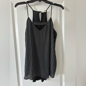 Maurices Black and White Pinstripe Spaghetti Strap Cami